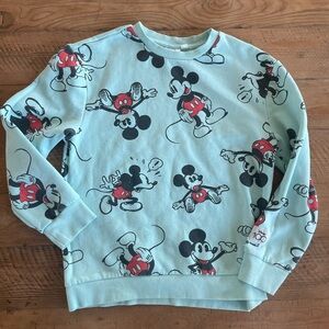 Disney 100 Mint Green Micky Mouse Sweatshirt